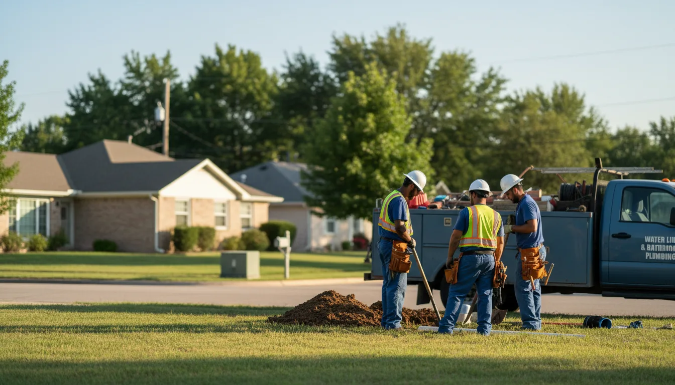 Residential water line and bathroom plumbing service in Livermore, KY